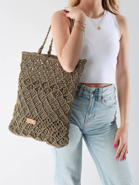 Shoulder Bag Natural Biba Green natural MSN1B other view 1