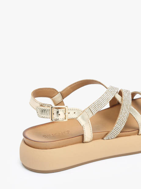 Sandals In Leather Inuovo Gold women A96051 other view 2