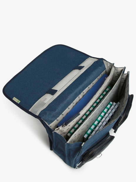 Satchel 3 Compartments Cameleon Blue vintage color VIC-CA41 other view 3