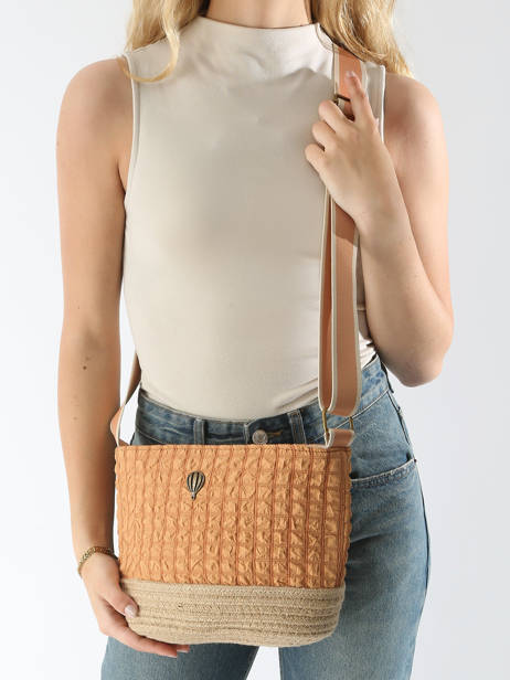 Sac Bandoulière Gaufrette Polyester Le voyage en panier Orange gaufrette PM881 vue secondaire 1