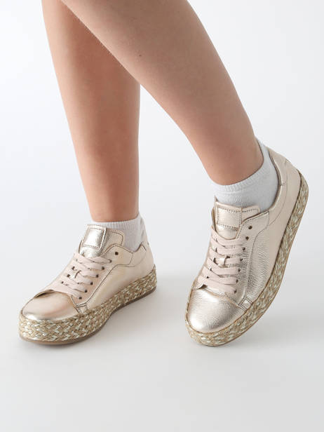 Sandals In Leather Gabor Gold women 62 other view 1