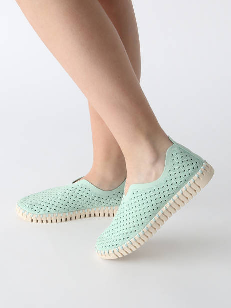 Moccasins Ilse jacobsen Green women TULI3275 other view 1