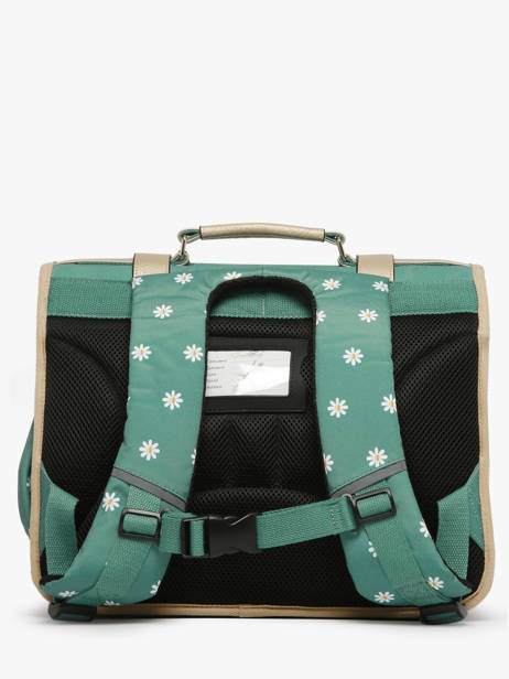 Satchel For Kids 2 Compartments Cameleon Green vintage fantasy CA38 other view 4