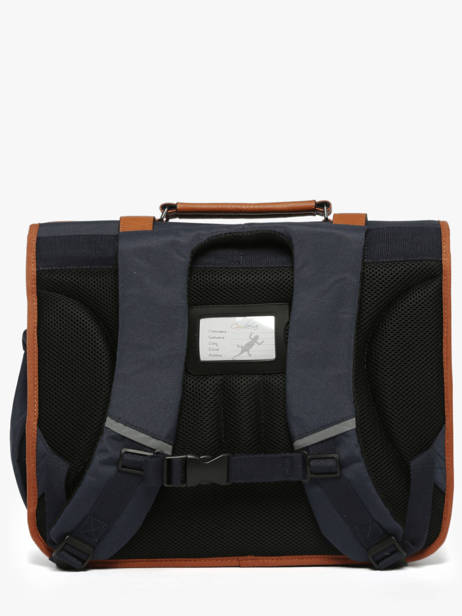 Cartable Enfant 3 Compartiments Cameleon Bleu vintage urban CA41 vue secondaire 4