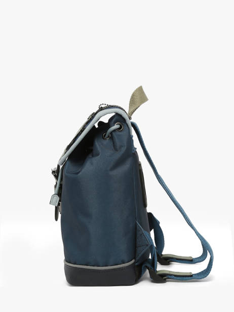 1 Compartment Backpack Cameleon Blue vintage urban SD25 other view 2