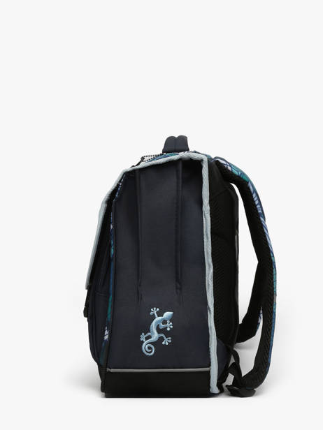 Satchel For Kids 3 Compartments Cameleon Blue actual CA41 other view 2
