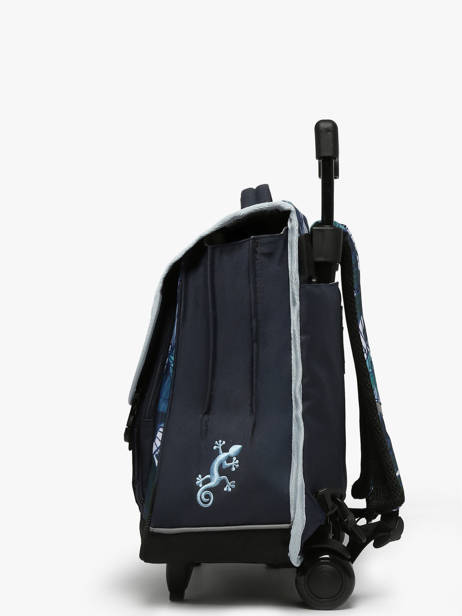 Wheeled Schoolbag For Kids 3 Compartments Cameleon Blue actual CR41 other view 2