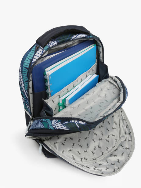 2-compartment Backpack Cameleon Blue actual SD39 other view 3