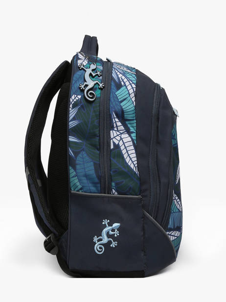 2-compartment Backpack Cameleon Blue actual SD45 other view 2