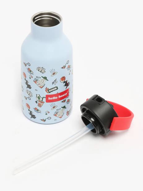 Drinking Bottle Hello hossy Blue cool kids 350M other view 3