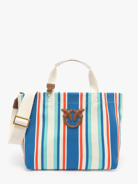 Sac Shopping Logo Shopper Coton Pinko Bleu logo shopper 4753A2G5