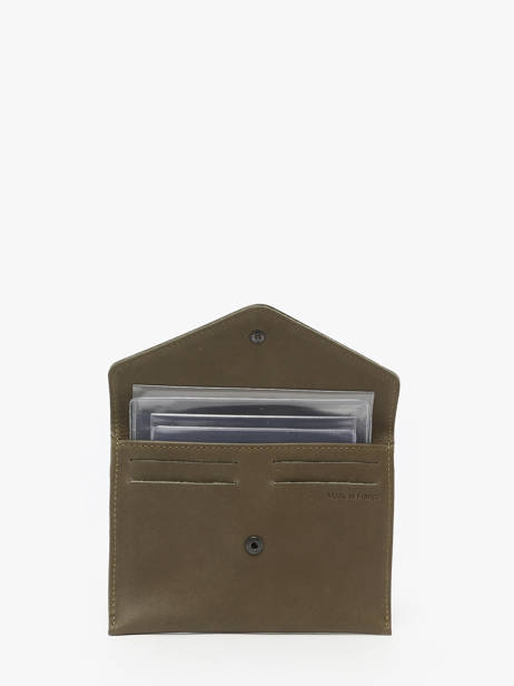 Leather Passport Holder Oil Etrier Green oil EOIL054 other view 1