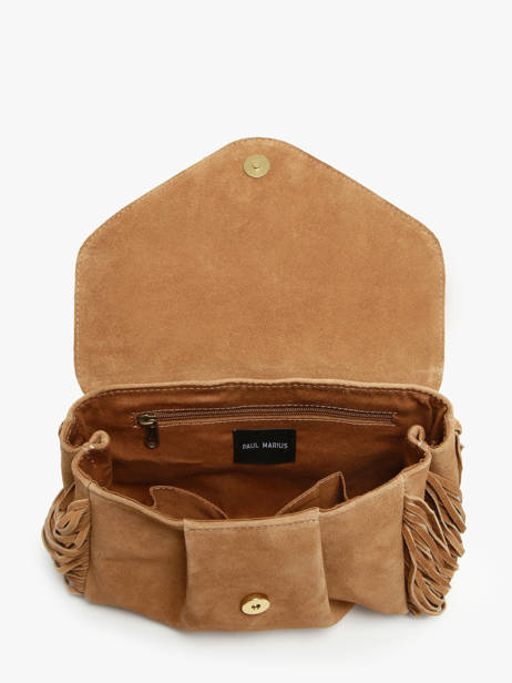 Medium Leather Suzon Folk Crossbody Bag Paul marius Brown folk SUZOMFOL other view 3