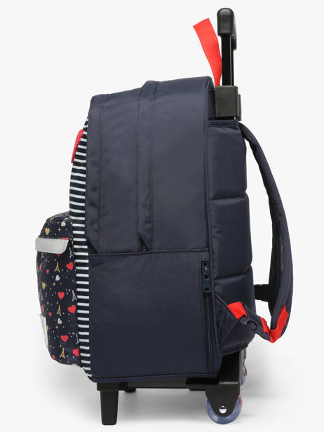 2-compartment Wheeled Schoolbag Tann's Blue les fantaisies f 73321 other view 2