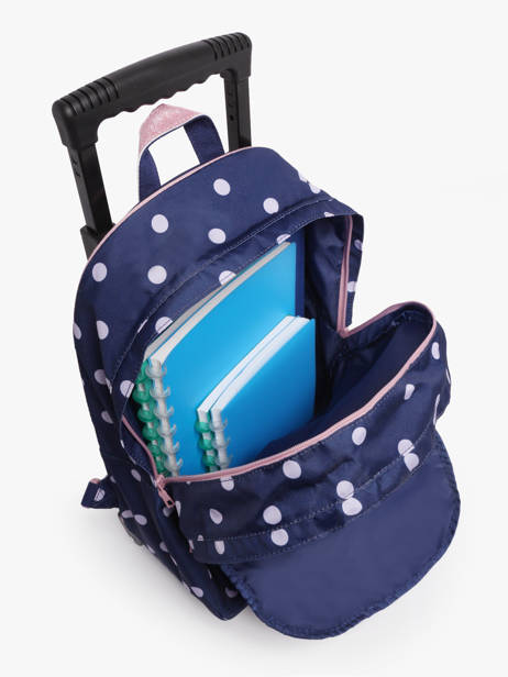 2-compartment Wheeled Schoolbag Tann's Blue les fantaisies f 73325 other view 3