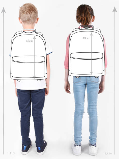2-compartment Wheeled Schoolbag Tann's Green les fantaisies f 73266 other view 1