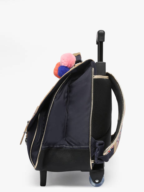 2-compartment Wheeled Satchel Tann's Multicolor les fantaisies f 43265 other view 2