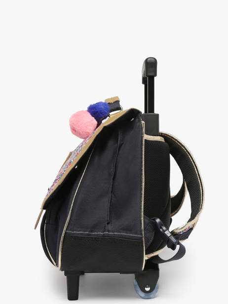 2-compartment Wheeled Satchel Tann's Multicolor les fantaisies f 42265 other view 2