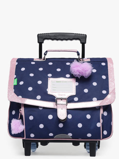 2-compartment Wheeled Satchel Tann's Blue les fantaisies f 42325