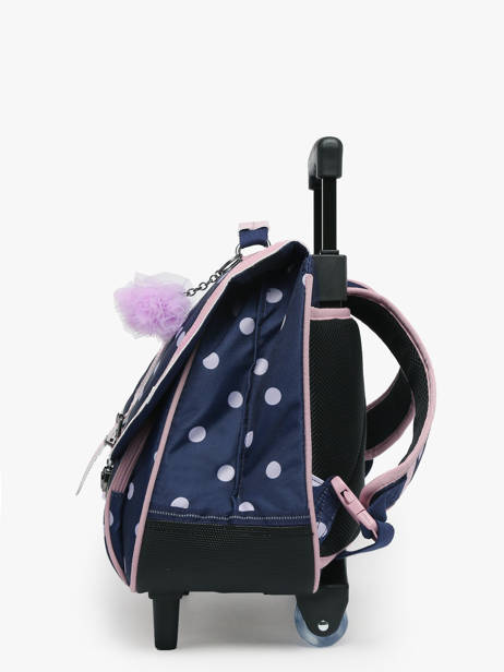 2-compartment Wheeled Satchel Tann's Blue les fantaisies f 42325 other view 2