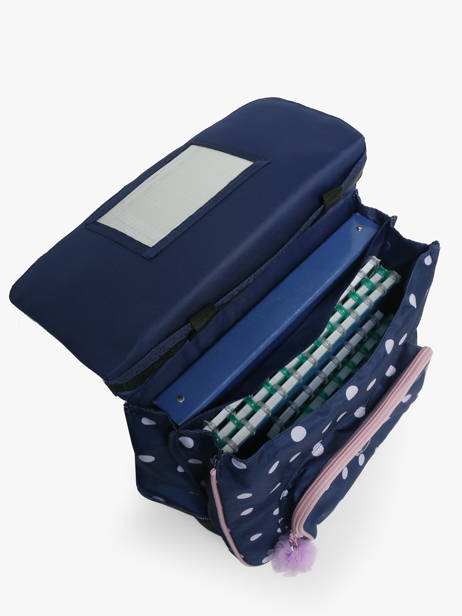 2-compartment Wheeled Satchel Tann's Blue les fantaisies f 42325 other view 3