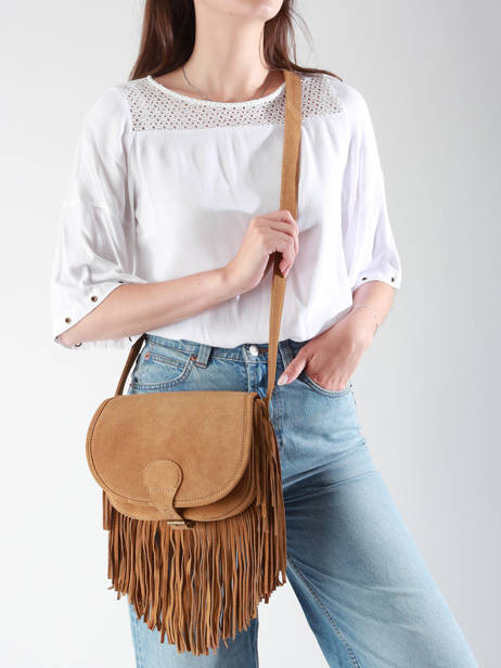 Leather Le Bohémien Folk Crossbody Bag Paul marius Brown folk BOHEMFOL other view 1