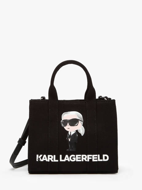Shoulder Bag K Ikon Cotton Karl lagerfeld Black k ikon A3W50109