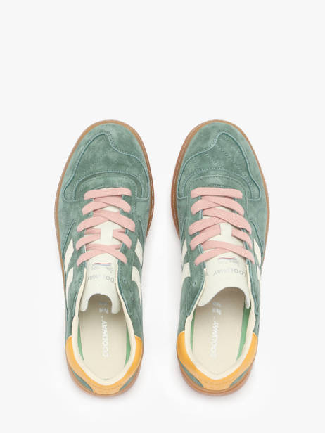 Sneakers Goal In Leather Coolway Green men 8663458 other view 4