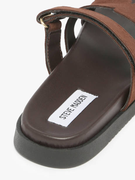 Sandals In Leather Steve madden Brown women 11003504 other view 2