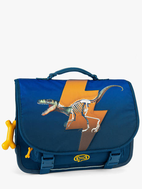 Satchel 2 Compartments Lily Boys Stones and bones Blue boys B other view 2