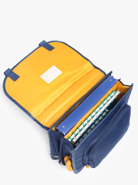 Satchel 2 Compartments Lily Boys Stones and bones Blue boys B other view 3