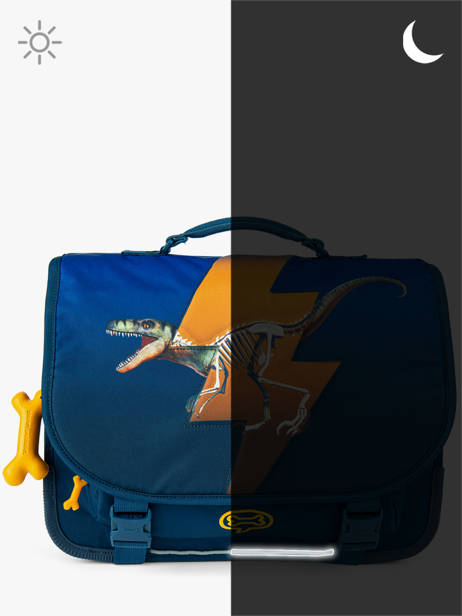 Satchel 2 Compartments Lily Boys Stones and bones Blue boys B other view 5