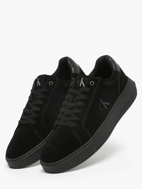 Sneakers In Leather Calvin klein jeans Black men YM01299 other view 2
