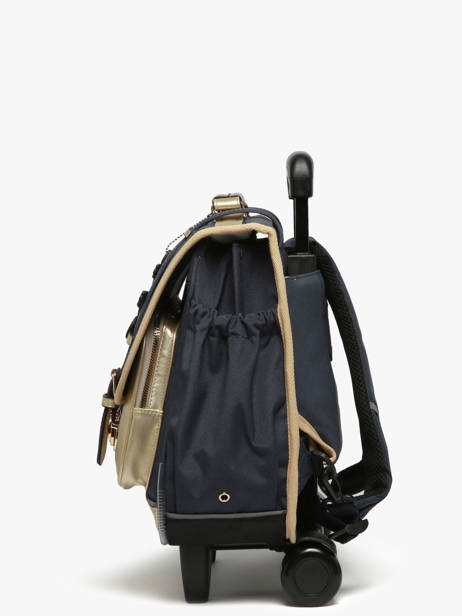 Wheeled Schoolbag For Kids 2 Compartments Cameleon Blue vintage fantasy CR38 other view 2