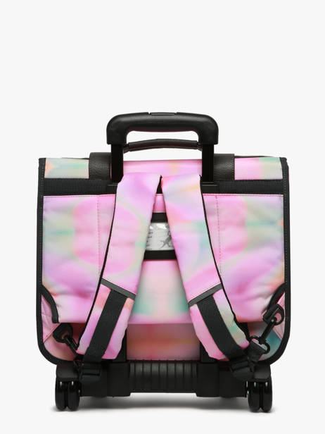 Cartable à Roulettes Enfant 2 Compartiments Cameleon Rose vintage fantasy CR38 vue secondaire 4