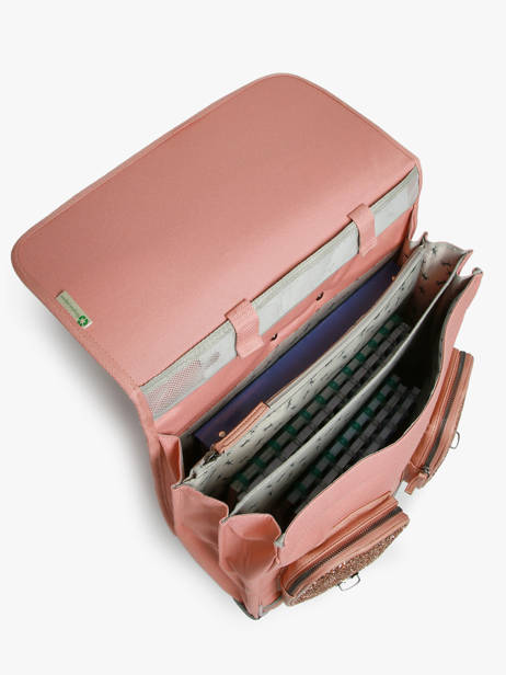 3-compartment Wheeled Satchel Cameleon Pink vintage fantasy CR41 other view 3