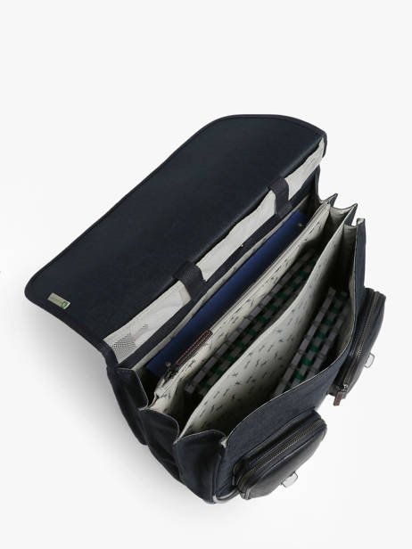 3-compartment Wheeled Satchel Cameleon Blue vintage urban CR41 other view 4