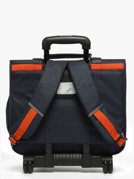 3-compartment Wheeled Satchel Cameleon Blue vintage urban CR41 other view 5