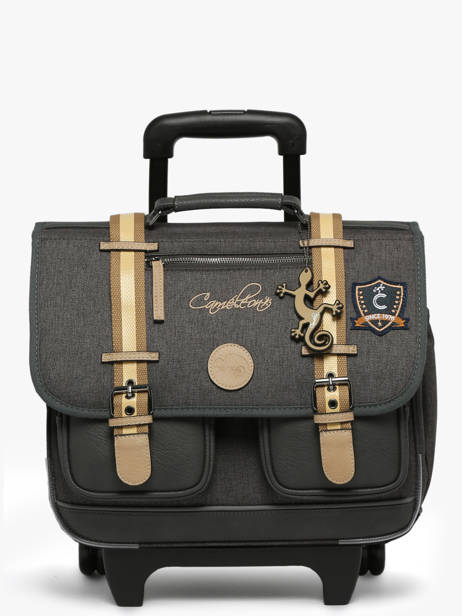 Wheeled Schoolbag For Kids 2 Compartments Cameleon Gray vintage urban CR38