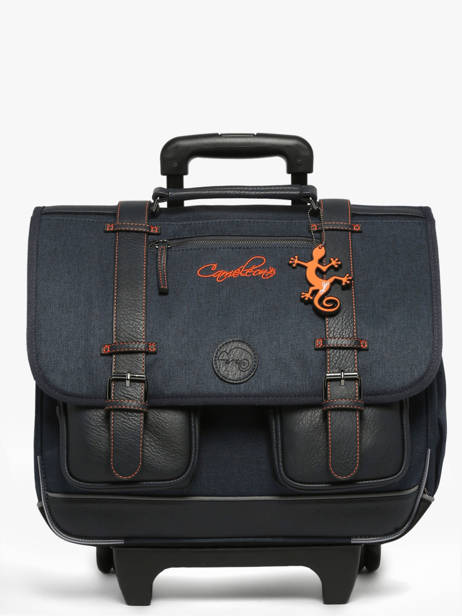3-compartment Wheeled Satchel Cameleon Blue vintage urban CR41