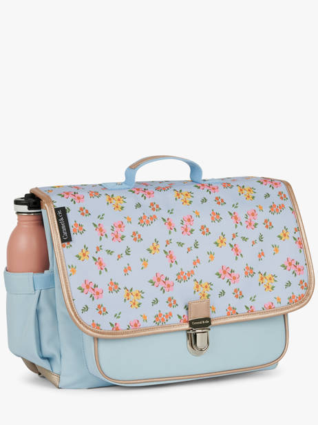 Cartable 2 Compartiments Caramel et cie Bleu boheme FI vue secondaire 2