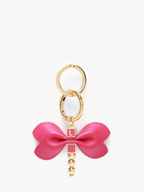Leather Dragonfly Keychain Lancel Pink charms A13868