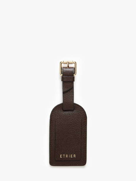 Luggage Tag Tradition Cuir Etrier Brown tradition ETRA901M