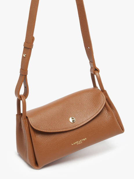 Shoulder Bag Accordeon Double Leather Lancaster Brown accordeon double 88 other view 2