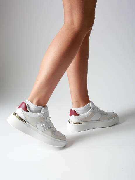 Sneakers In Leather Tommy hilfiger White women 8632YBS other view 1