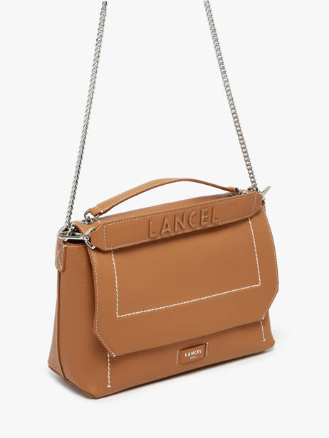 Large Leather Ninon Soft Shoulder Bag Lancel Brown ninon A13783 other view 3