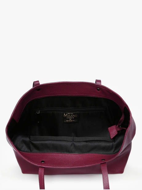 Leather Caviar Tote Bag Milano Red caviar CA19111N other view 3