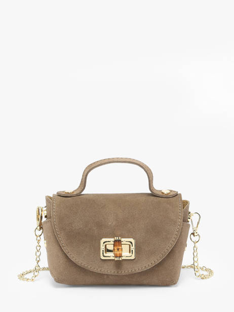 Crossbody Bag Velvet Leather Milano Brown velvet VE24117