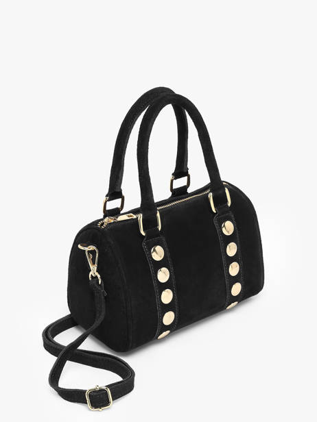Handbag Velvet Leather Milano Black velvet VE25066 other view 2