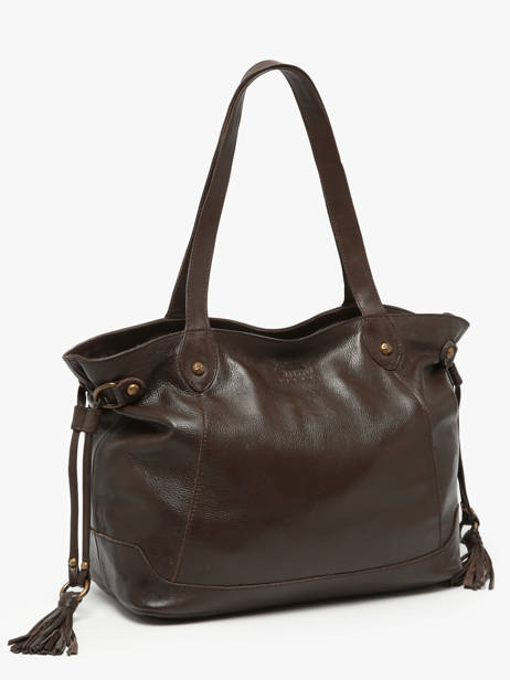 Shoulder Bag Cow A4 Leather Basilic pepper Brown cow 155N other view 2